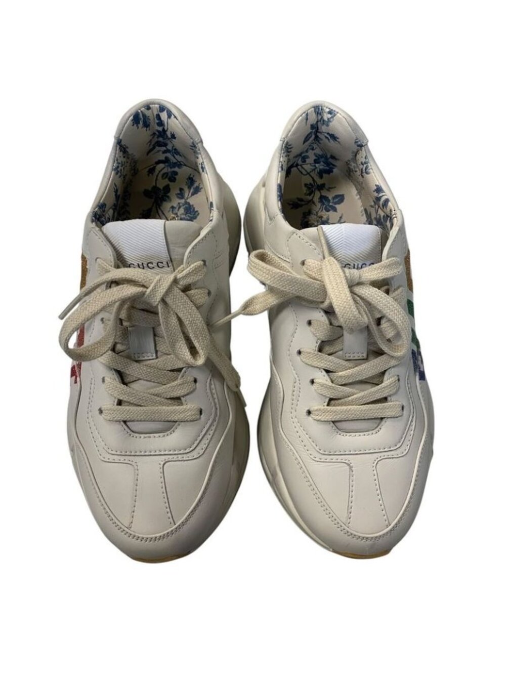 Gucci Light Glitter Logo Sneakers Shoes 2984 - Picture 5 of 11